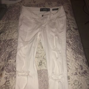 white ripped skinny jeans